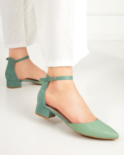 Zelené dámské sandály na spodním sloupku Areda - Obuv