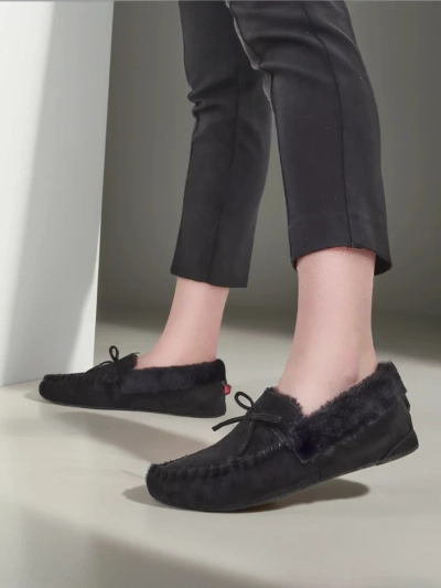 Royalfashion Dámské mokasíny s kožešinou Ahtikes