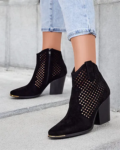 Royalfashion Dámské ažurové kozačky Tonnet