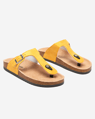 Жовті жіночі шльопанці Sodifo