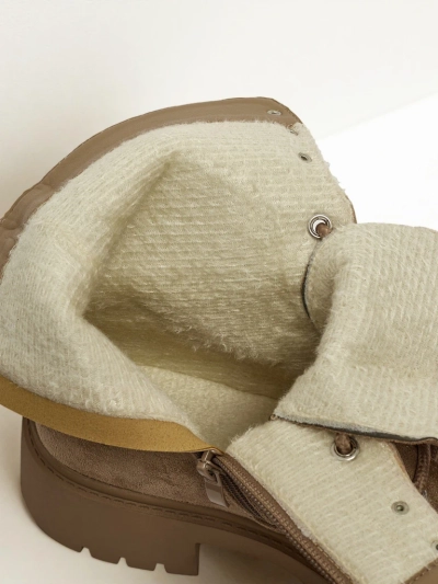 Eko semišové šněrovací dámské boty Ferlyne