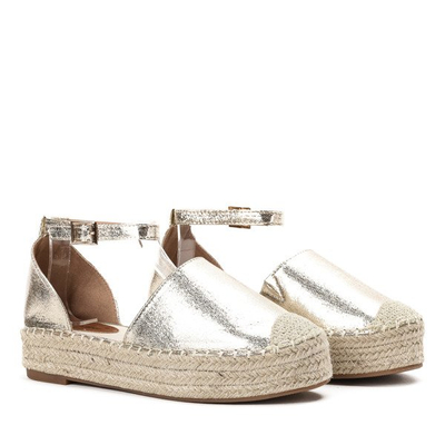 Zlaté espadrily na platformě Qitina - Obuv 1