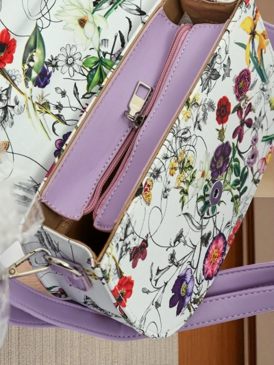 Royalfashion Malá dámská kabelka z eko kůže s květinovým vzorem Ori Elle