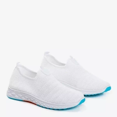 OUTLET Bílé pánské sportovní slip-on boty - na Telfer- Footwear