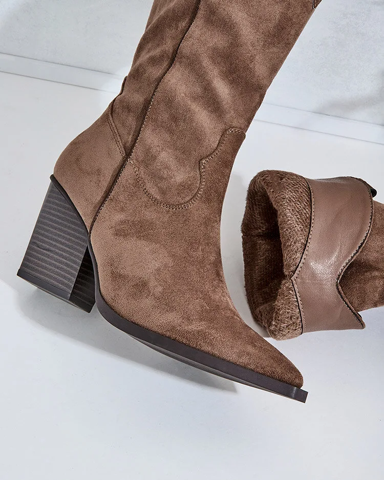 Royalfashion Dámské kovbojské boty na podpatku Kowib