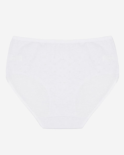 Білі бавовняні жіночі труси з сердечками - Нижня білизна