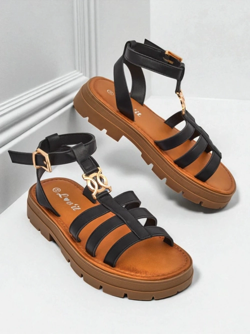 Royalfashion Жіночі сандалі-гладіатори Golden Livia