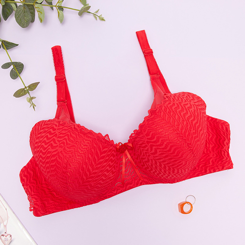 Жіночий червоний бюстгальтер з мереживом - Нижня білизна