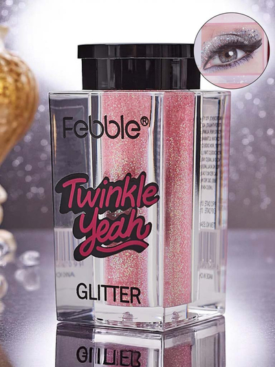 Třpytky Twinkle Yeah Světle růžové třpytky na obličej a tělo