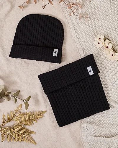 Royalfashion Univerzální zimní set - čepice s rourkovým šálou