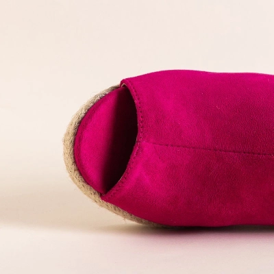 OUTLET dámské klínové sandály Fuchsia Clowse - boty