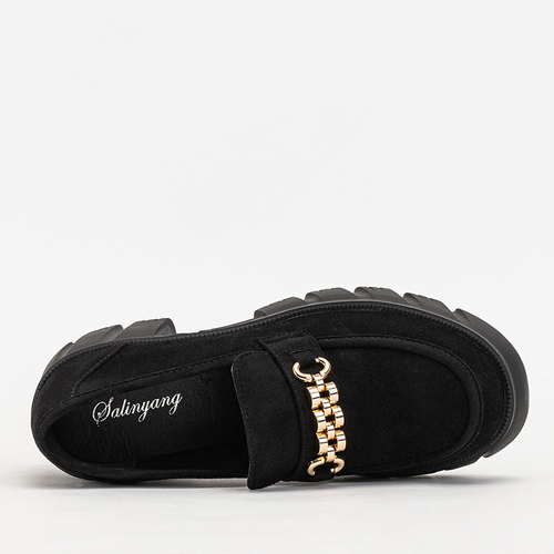 Чорні жіночі лофери Elavis