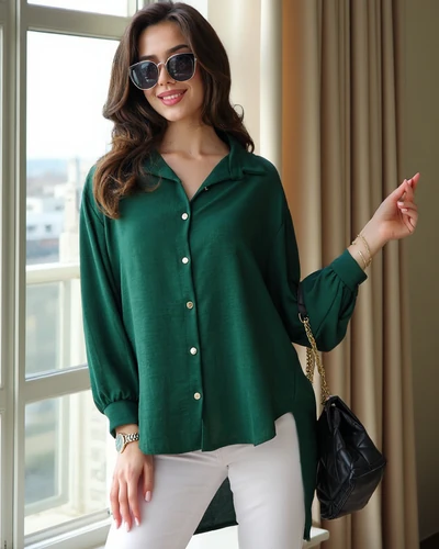 Royalfashion Dlouhá oversized košile pro ženy