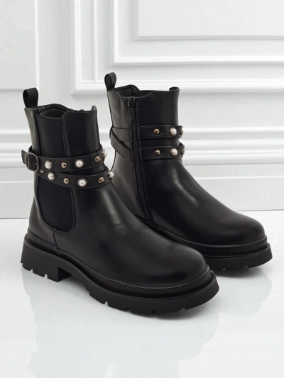 Високі жіночі ботильйони з екошкіри Pearl Mist