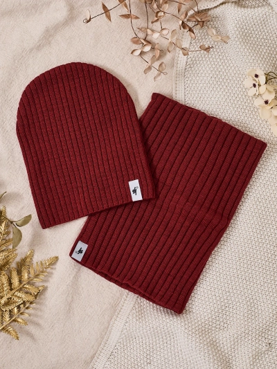 Зимовий універсальний набір Royalfashion - шапка зі шарфом на шию