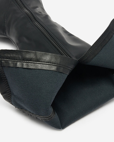 Royalfashion Černé dámské kozačky Tasherta