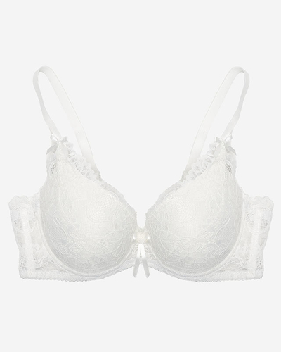 Жіночий мереживний бюстгальтер екрю - Нижня білизна