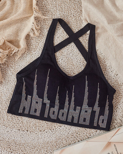 Жіночий спортивний бюстгальтер Royalfashion з цирконами