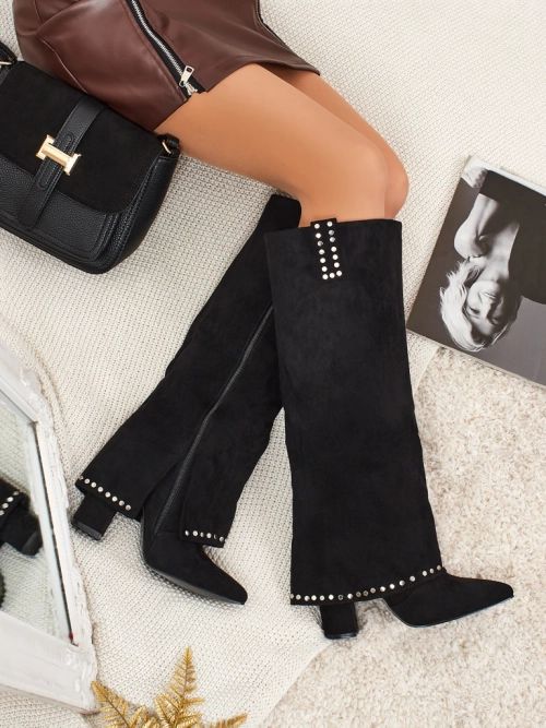 Жіночі козаки еко замшеві з халявою Bryves