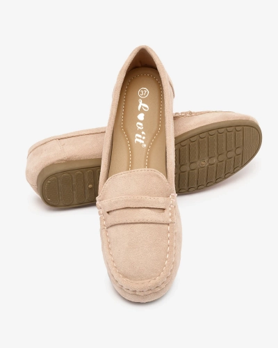 OUTLET Royalfashion Dámské mokasíny z ekokůže v béžové barvě Ziffig