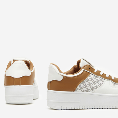 Dámská bílá sportovní obuv s potiskem Glou - Obuv