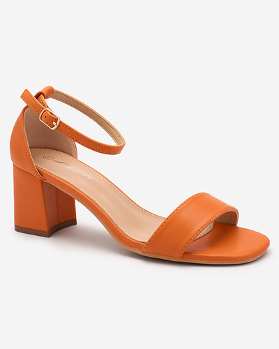 OUTLET Royalfashion Orange Dámské sandály na nízkém podpatku Charm Steps