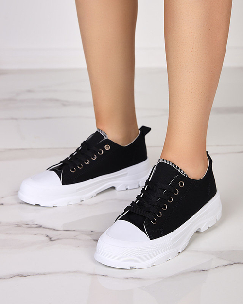 Чорні жіночі кеди на високій підошві Mytiko