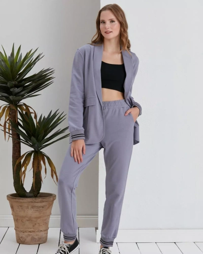 Royalfashion Fialová dvoudílná dámská souprava