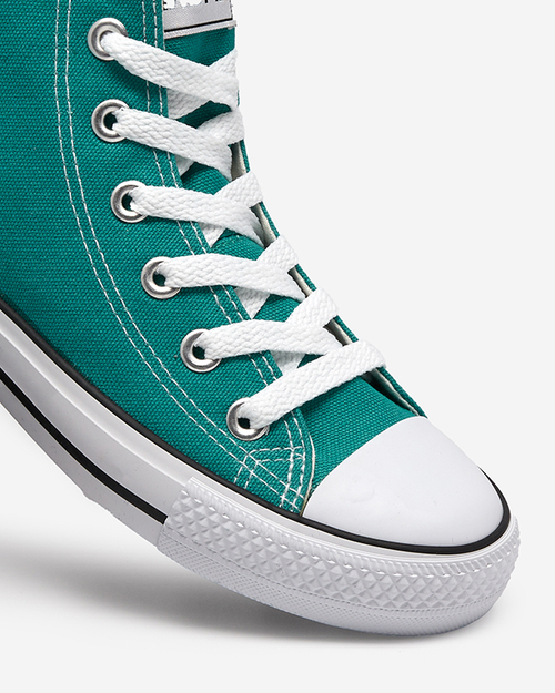 Бірюзові жіночі високі кеди Garet