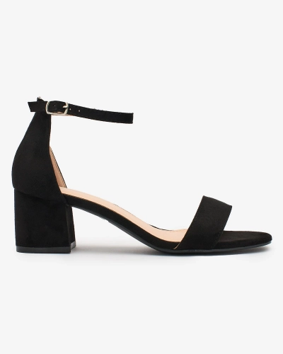 Royalfashion Černé dámské sandály na nízkém jehlovém podpatku Mesteri