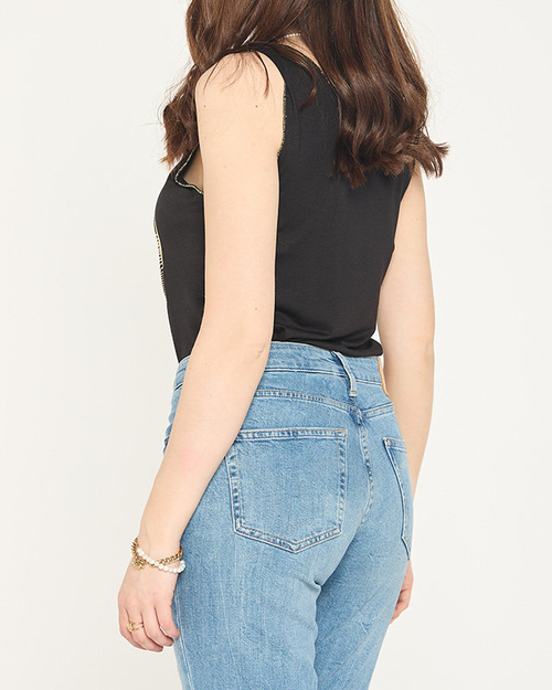 Чорний жіночий топ