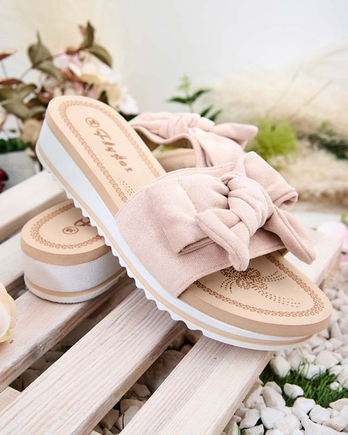 Royalfashion Жіночі шльопанці з бантом Erinner