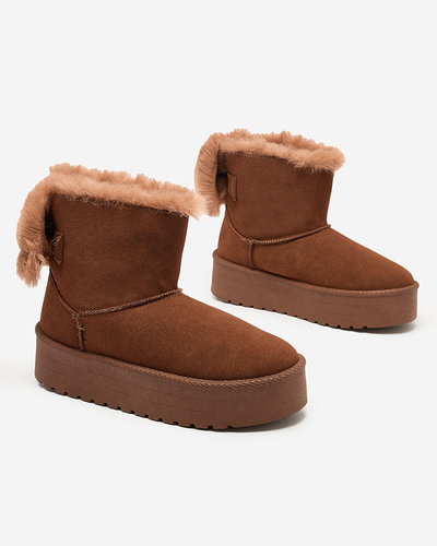 Royalfashion Dámské boty a'la snow boots in brown Goroggo