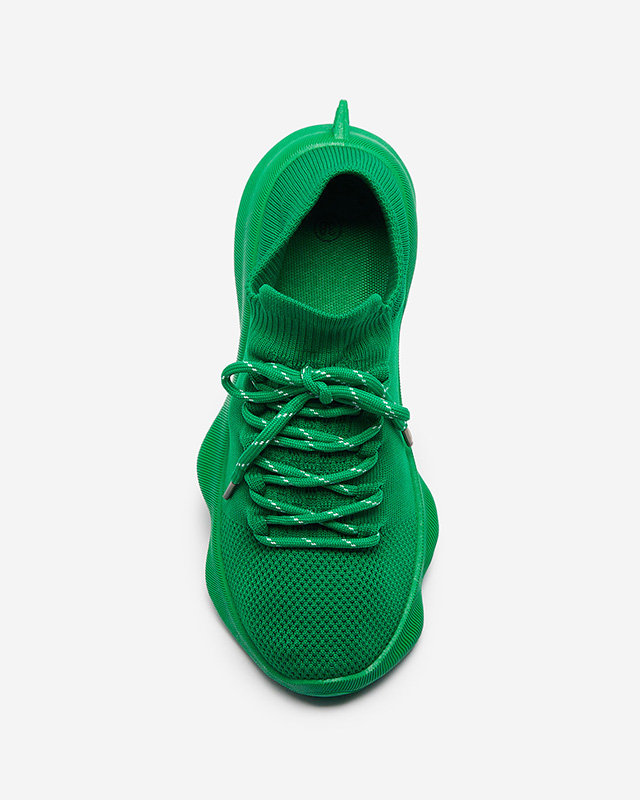 Zelená dámská nazouvací sportovní obuv se šněrováním Oteva- Obuv