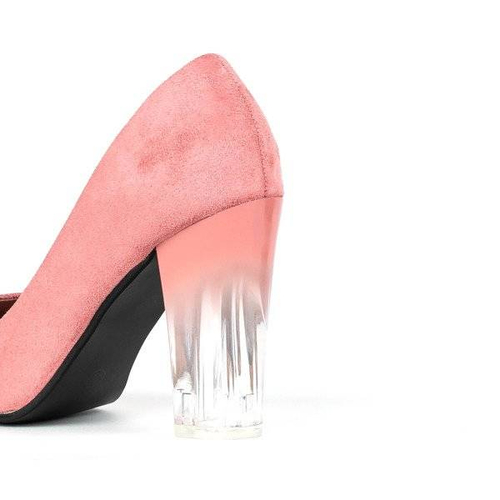 OUTLET Рожеві насоси на прозорій стійці Лорна - Взуття