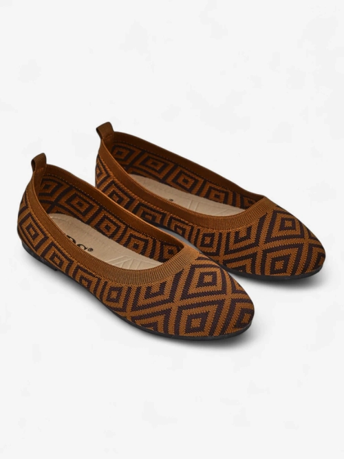 Royalfashion жіночі тканинні балетки з геометричним принтом Metric
