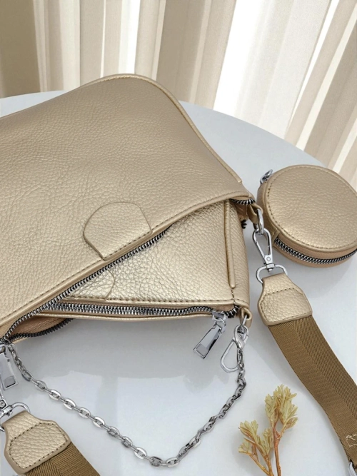 Золота Сумка Calista Multi з Екошкіри з Ланцюжком і Сумочкою