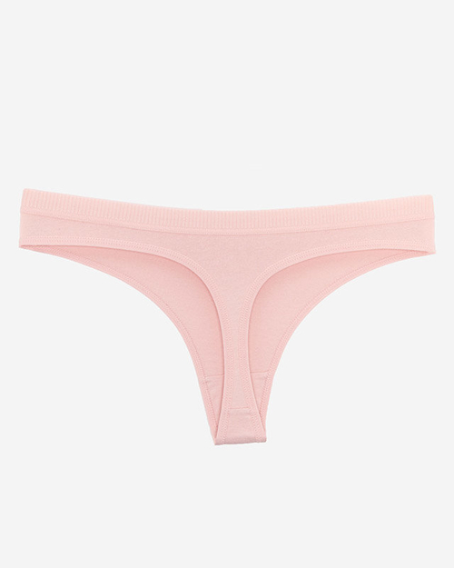 Жіночі пудрові одноколірні стрінги Нижня білизна