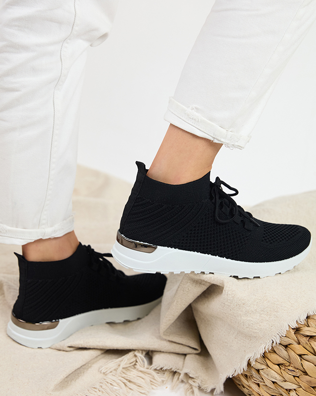 OUTLET Dámské černé látkové sportovní boty Bamggy- Footwear