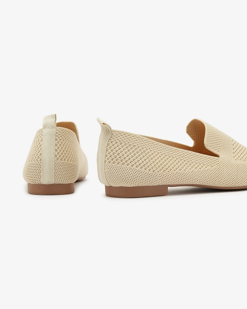 Жіночі тканинні балетки бежевого кольору Aqsak- Взуття