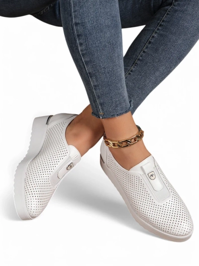 Royalfashion dámské perforované slip-on boty Goffies
