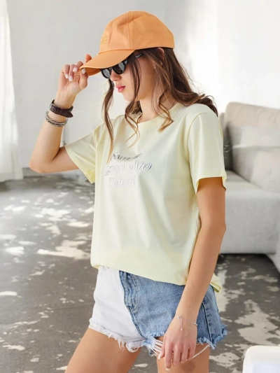 Royalfashion Women's Cotton T-Shirt Vychutnejte si okamžik s Refresh