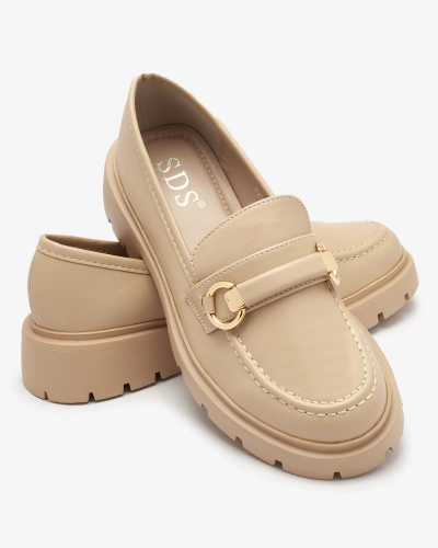 OUTLET Royalfashion Жіночі мокасини бежеві Desise