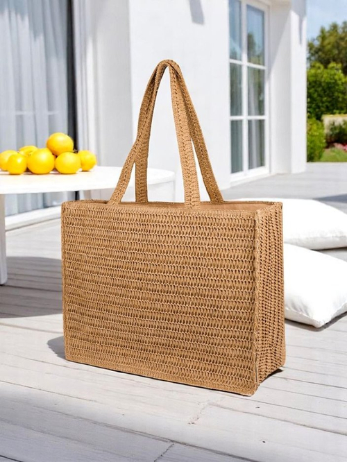 Royalfashion Велика солом'яна жіноча сумка Paris Milano