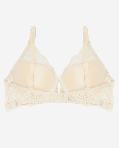 Бежевий мереживний бюстгальтер