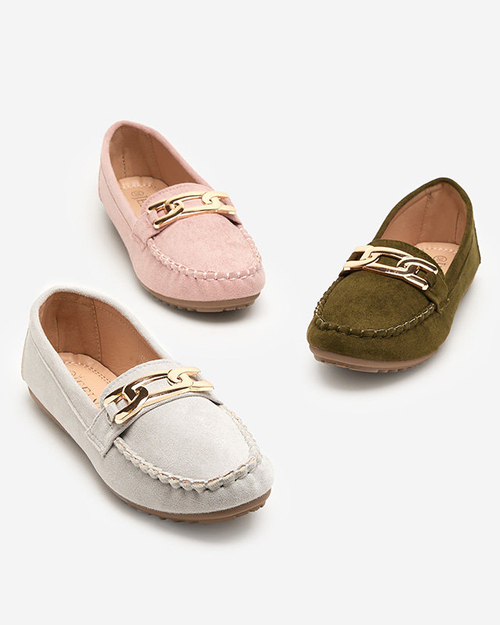 OUTLET Еко-замша, сірі мокасини Viatu - Взуття