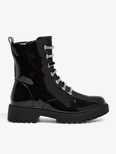 Лаковані шнуровані жіночі ботільйони Velmini