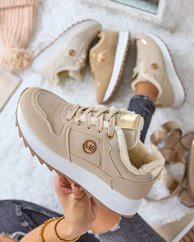 Royalfashion Zateplené dámské tenisky s kožíškem Boris