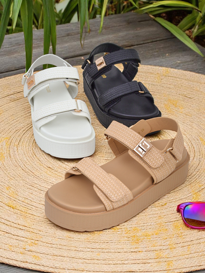 Royalfashion Kallisto – Білі жіночі сандалі на платформі, екологічна шкіра