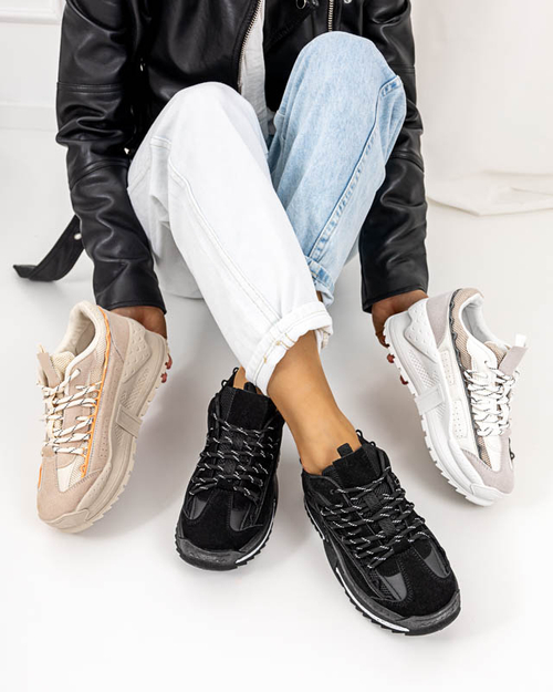 Бежеві кросівки на прихованій танкетці Neritis